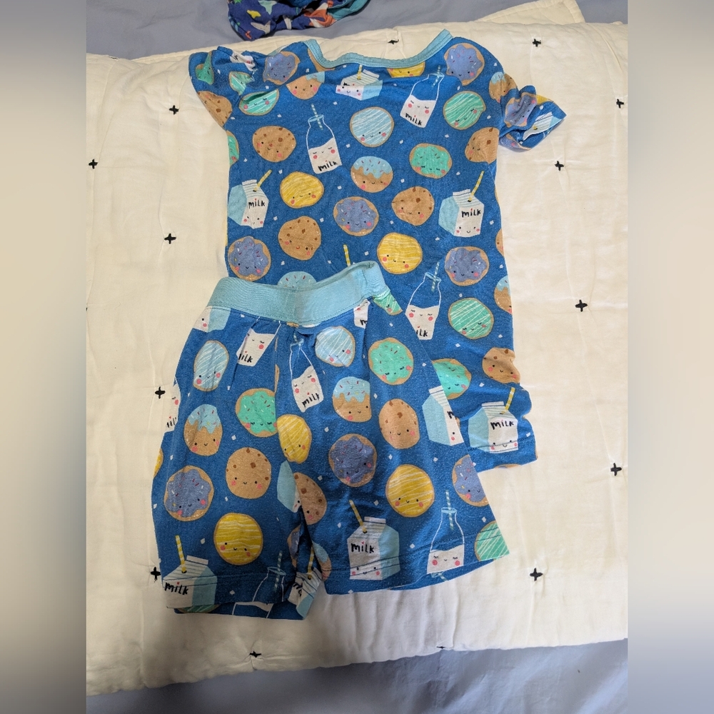 Little Sleepies - 4T - Blue Milk And Cookies